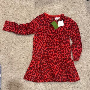 Kate Spade Red and Brown Leopard Skirt
